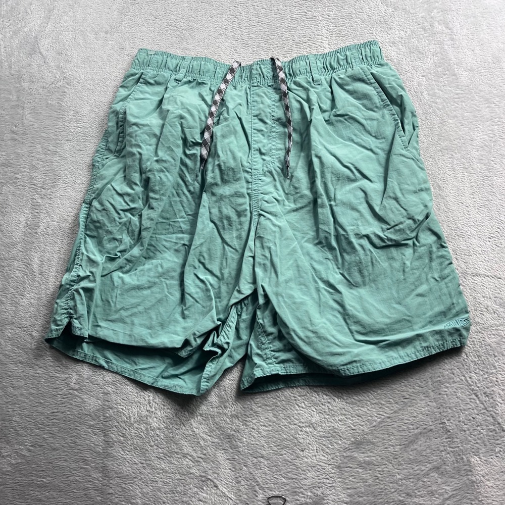 AFTCO‎ American Fishing Tackle Co Mens Large Teal Green Fishing Swim Shorts